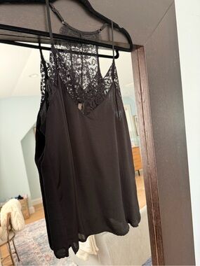 Allison Joy ( Evereve)  Lace Trim Satin Cami Top